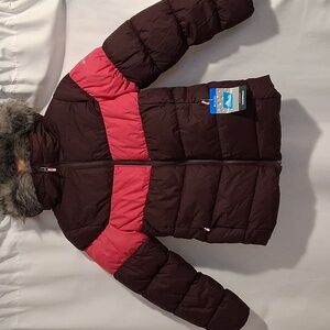 NWT Columbia Waterproof Winter Snow Ski Jacket M 10 12 Girls Hooded